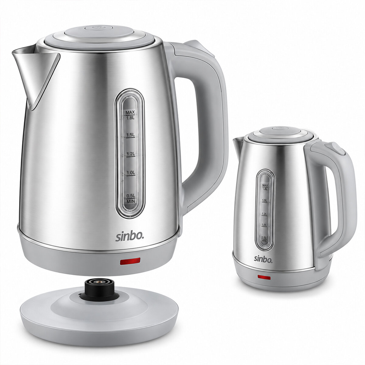 SİNBO SK-8031 ( GRİ ) ( ÇELİK ) KETTLE SU ISITICISI (KABLOSUZ KULLANIM) ( 1.8LT ) (360° DÖNEBİLME) (OTOMATİK KAPANMA)*4