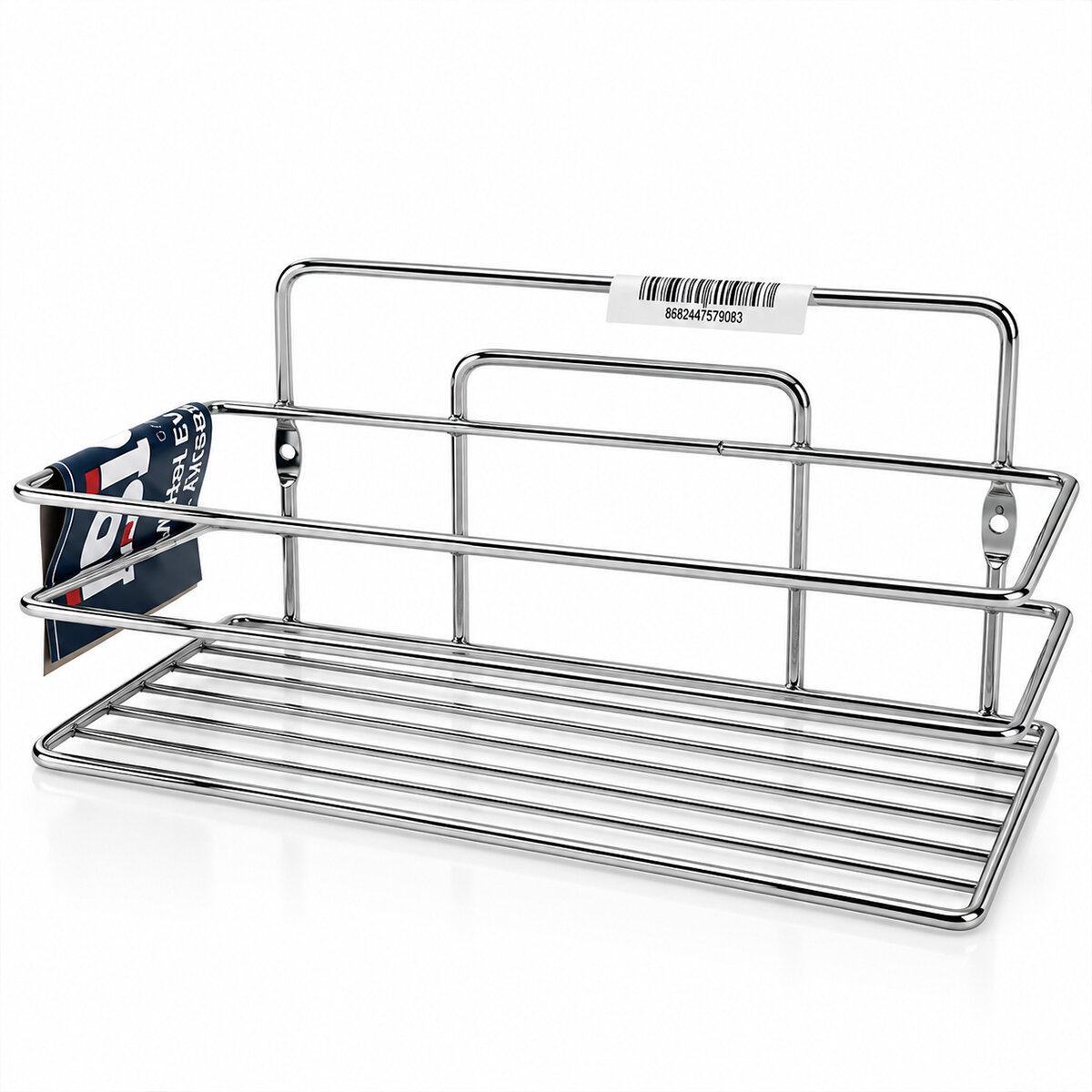 İBİCO K13-102 ( TEK KATLI & DİKDÖRTGEN ) ( KROM ) ( METAL ) BANYO KÖŞELİK & DUŞKABİN RAF & ŞAMPUANLIK*60