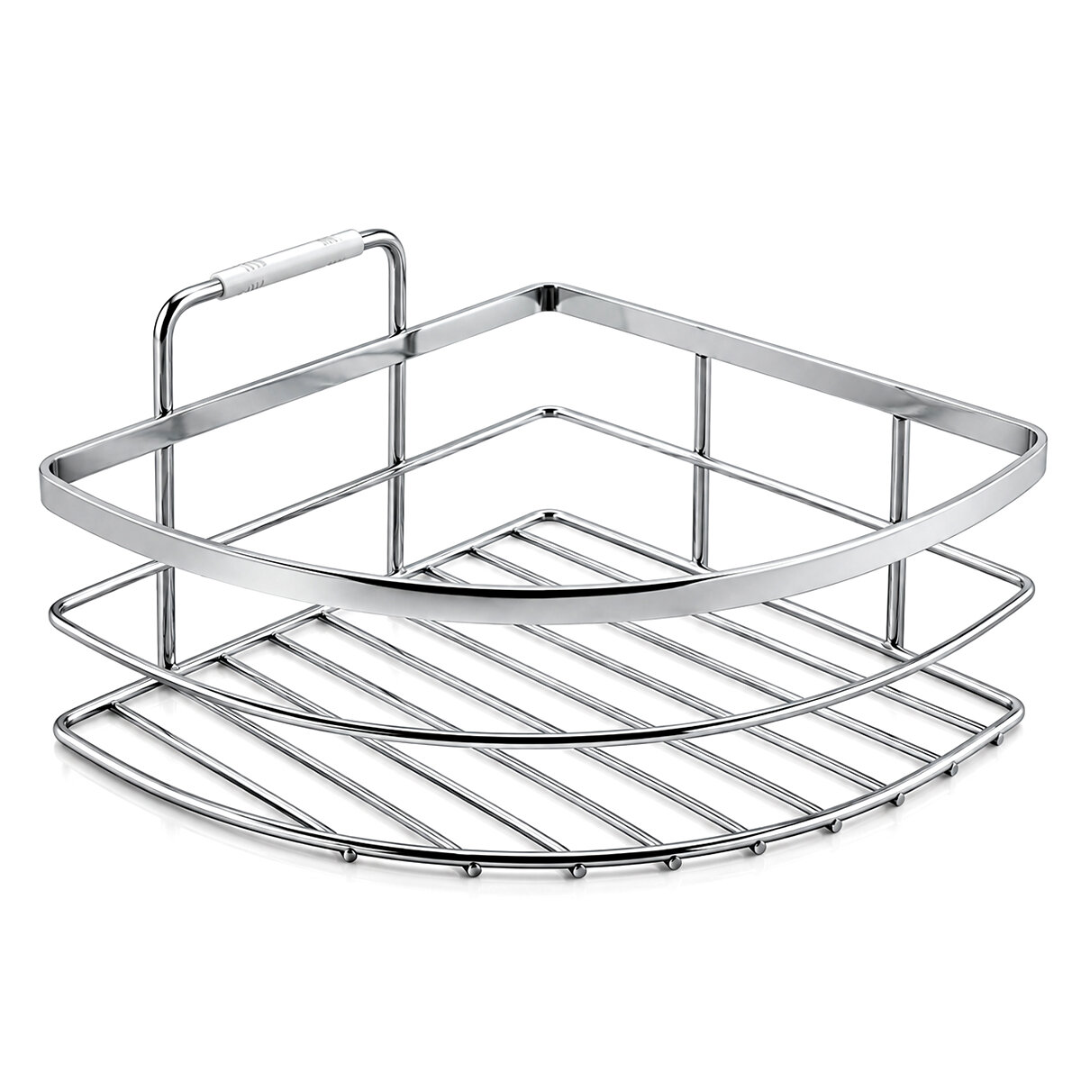 İBİCO K13-098 ( LAMALI ) ( TEK KATLI & ÜÇGEN ) ( KROM ) ( METAL ) BANYO KÖŞELİK & DUŞKABİN RAF*60