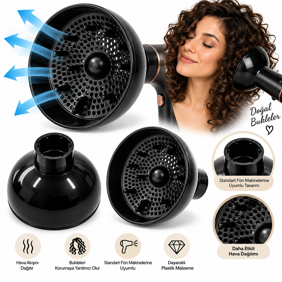 POWERTEC ( SİYAH ) VİGO BAŞLIK ( SAÇ ŞEKİLLENDİRİCİ )*48