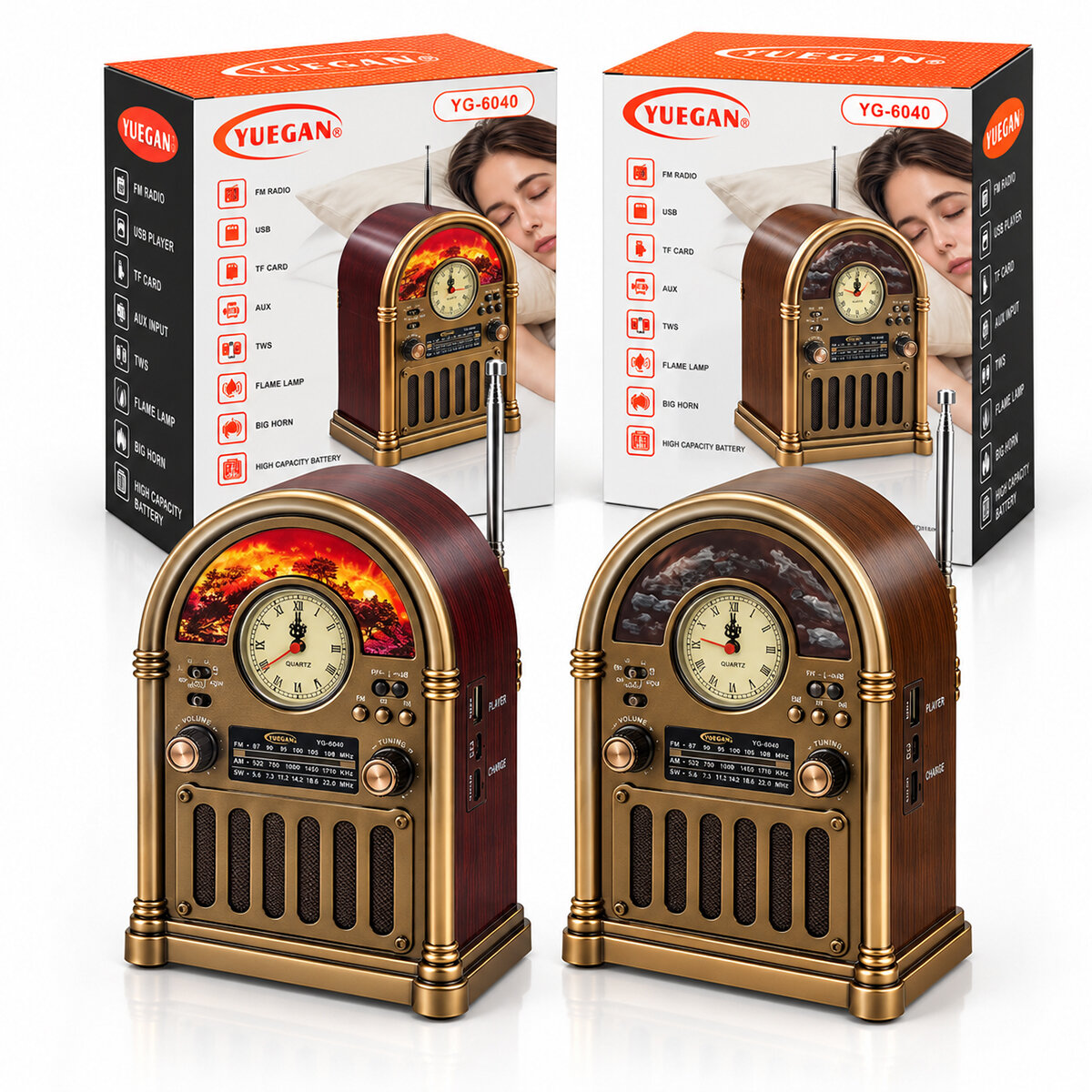 YUEGAN YG-6040 PL-4733 ( SAATLİ & İBRELİ ) ŞÖMİNELİ RADYO & RETRO ( AM & FM & SW )( USB & TYPE-C SARJLI )( BT & TF & USB ) SPEAKER*20 YUEGAN YG-6040 PL-4733 ( SAATLİ & İBRELİ ) ŞÖMİNELİ RADYO & RETRO ( AM & FM & SW )( USB & TYPE-C SARJLI )( BT & TF & USB ) SPEAKER*20