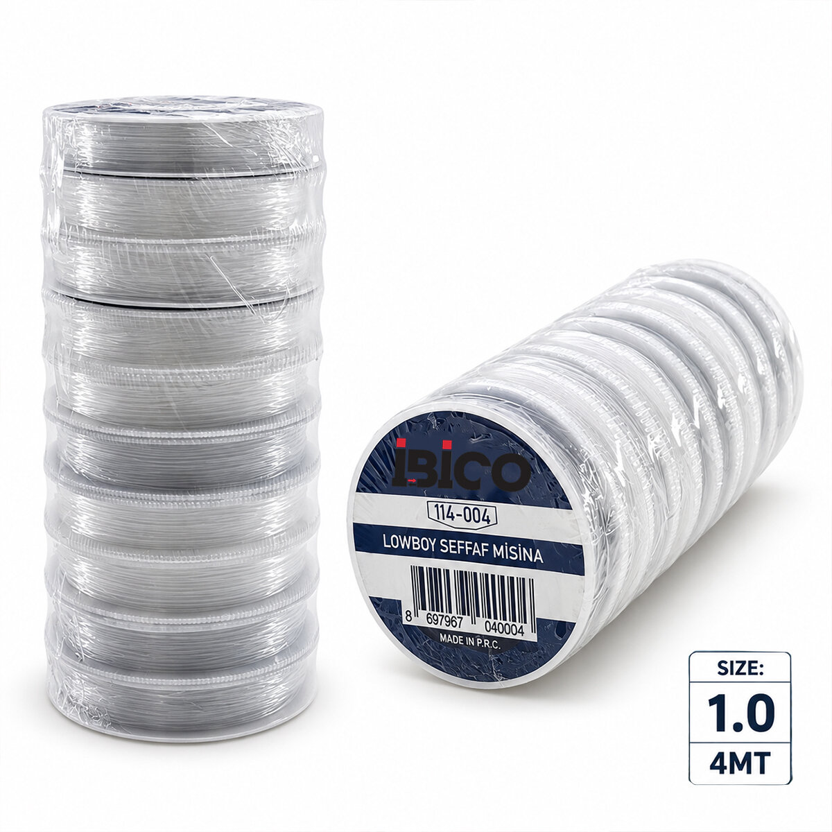 İBİCO CRYSTALINE İ14-004 ( SİZE:1.0 & 4MT ) ( ŞEFFAF & LASTİKLİ ) MİSİNA İPİ*10X150 İBİCO CRYSTALINE İ14-004 ( SİZE:1.0 & 4MT ) ( ŞEFFAF & LASTİKLİ ) MİSİNA İPİ*10X150