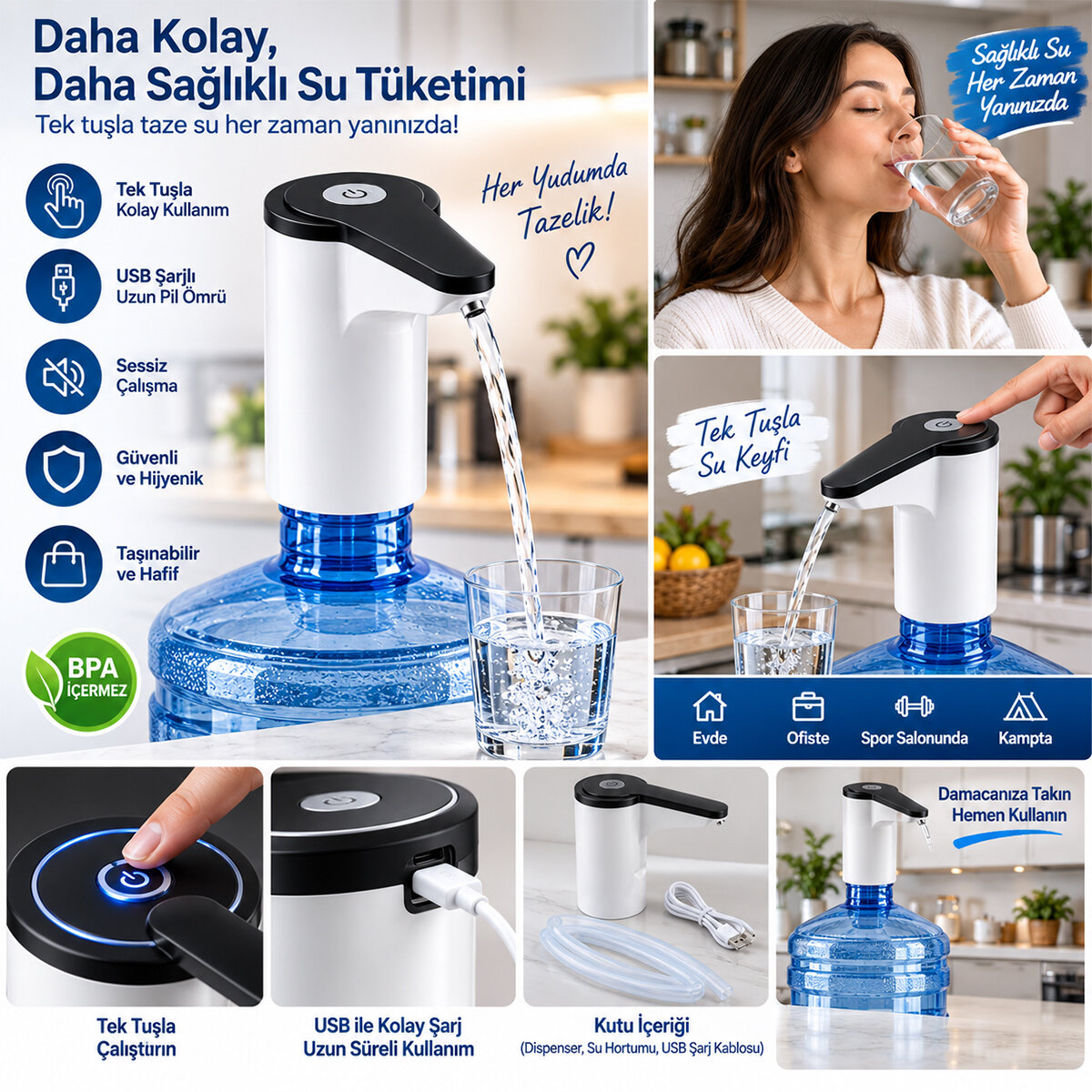YAKUT-13782 ( USB ŞARJLI & OTOMATİK ) DAMACANA SU POMPASI*60 YAKUT-13782 ( USB ŞARJLI & OTOMATİK ) DAMACANA SU POMPASI*60