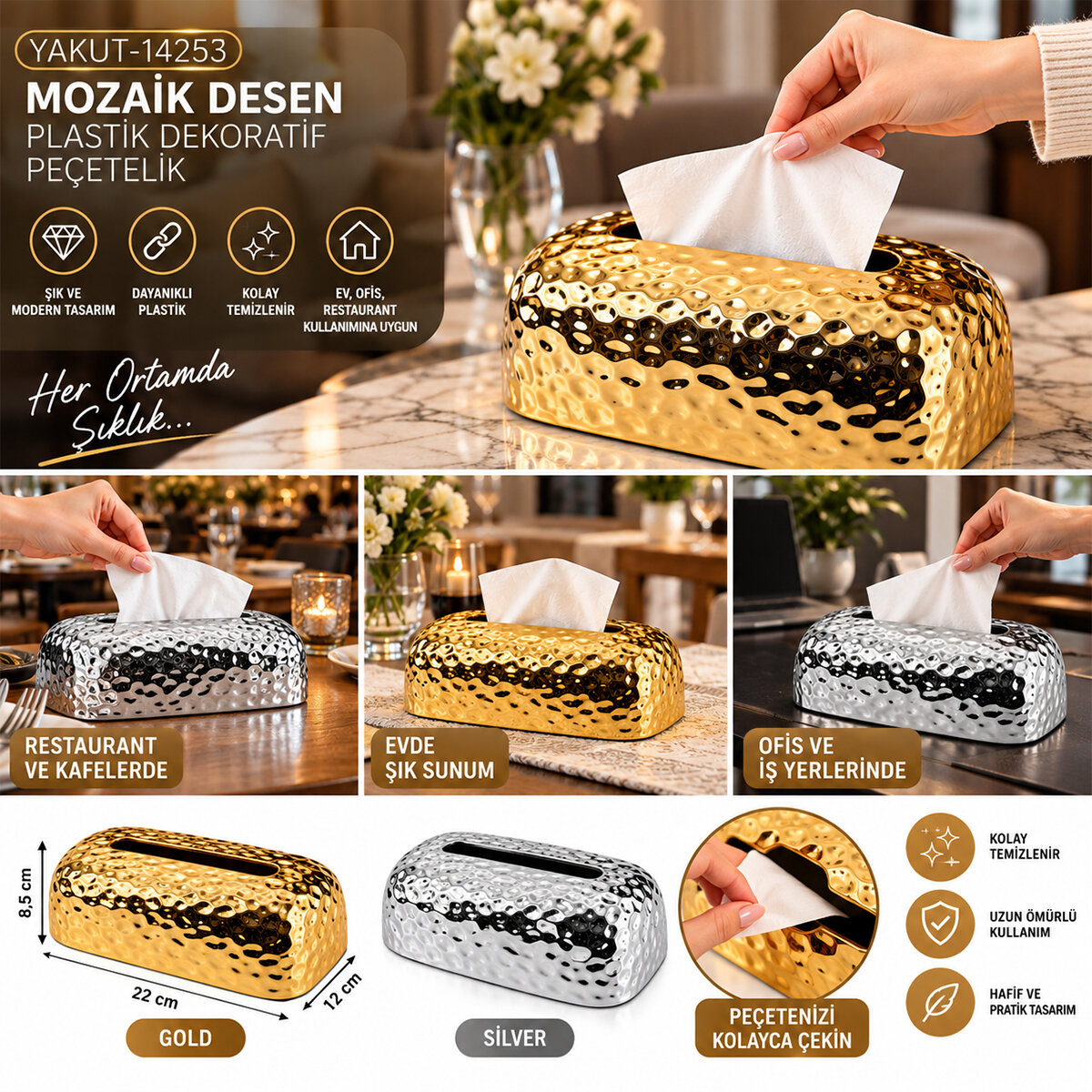YAKUT-14252 ( PLASTİK & PARLAK KABARTMA DESEN ) ( OVAL ) DEKORATİF PEÇETELİK*75 YAKUT-14252 ( PLASTİK & PARLAK KABARTMA DESEN ) ( OVAL ) DEKORATİF PEÇETELİK*75