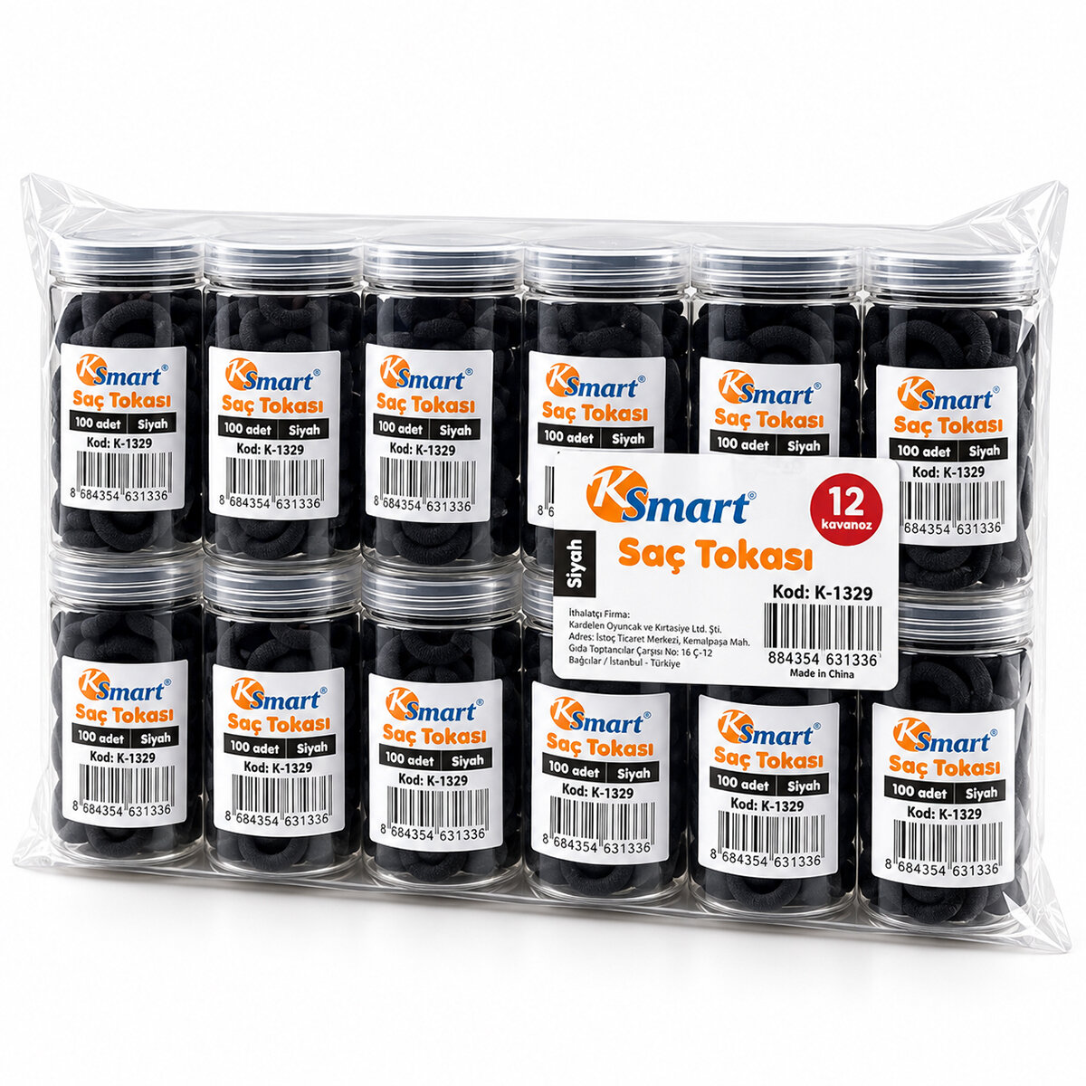 KSMART K-1329 ( 100PCS ) ( SİYAH ) LASTİK SAÇ TOKA*12X50 KSMART K-1329 ( 100PCS ) ( SİYAH ) LASTİK SAÇ TOKA*12X50