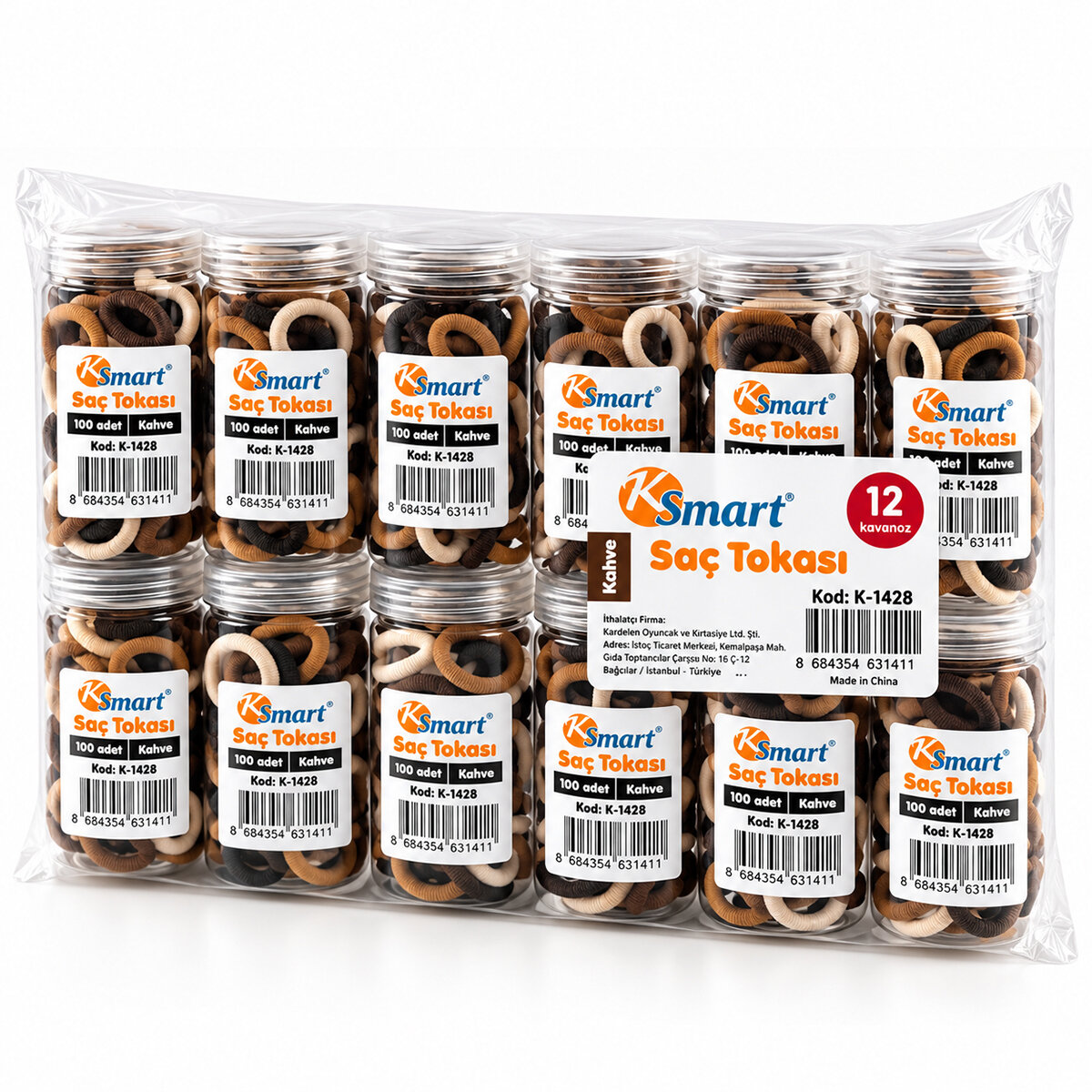 KSMART K-1428 ( 100PCS ) ( KAHVERENGİ ) LASTİK SAÇ TOKA*12X50 KSMART K-1428 ( 100PCS ) ( KAHVERENGİ ) LASTİK SAÇ TOKA*12X50
