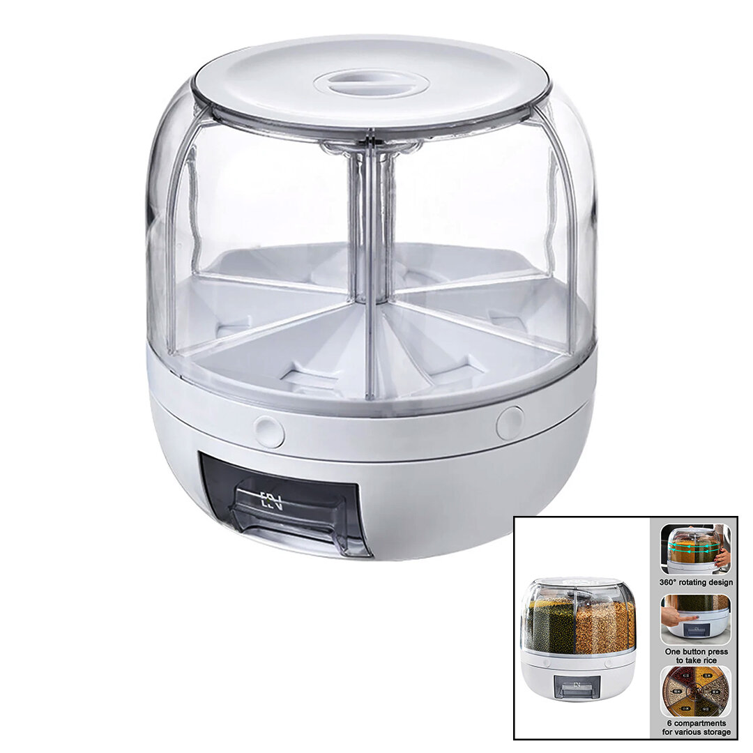 TEBA TGO-1000 ( 360° ) DÖNEBİLEN GIDA ORGANİZERİ ( 6 BÖLMELİ & 6KG. ) OTOMATİK DÜĞME MUSLUK*1 TEBA TGO-1000 ( 360° ) DÖNEBİLEN GIDA ORGANİZERİ ( 6 BÖLMELİ & 6KG. ) OTOMATİK DÜĞME MUSLUK*1