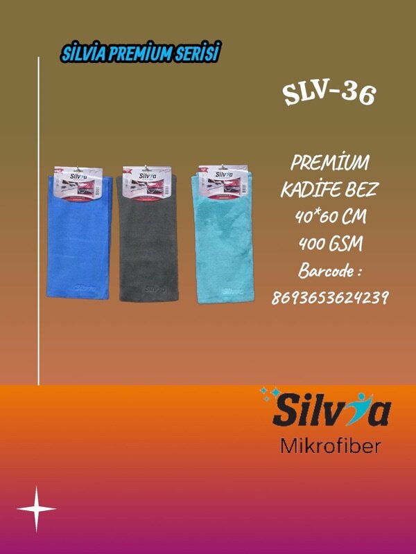 Silvia Premium Kadife Mikrofiber Bez 40 x 60 cm SLV-36