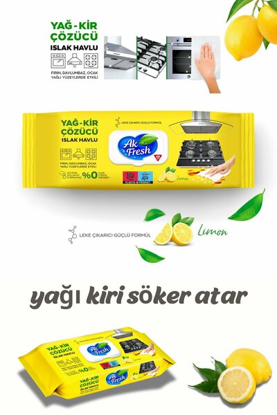 Ak Fresh Yağ ve Kir Çözücü Islak Mendil AF-03