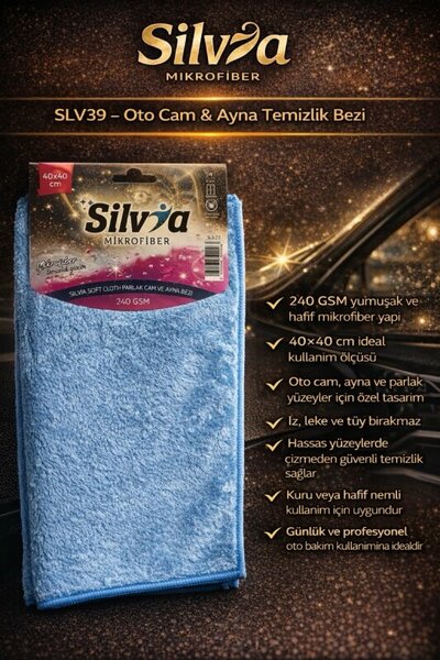 Silvia Parlak Cam ve Ayna Bezi 40 x 40 cm SLV-39
