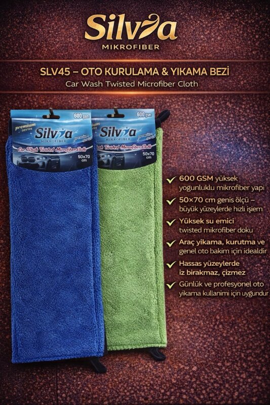 Silvia Twisted Oto Yıkama Bezi 50 x 70 cm SLV-45