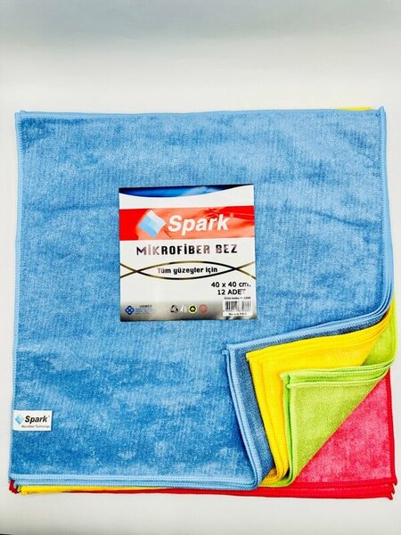 Spark Parlak Mikrofiber Temizlik Bezi 40 x 40 cm M-3308