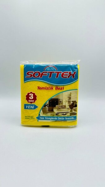 Softtex Sarı Bez 3’lü SYK-002