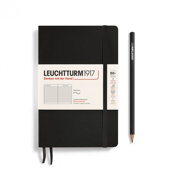 LEUCHTTURM1917 B6+ ノート 4冊セット Leuchtturm 1917 (B6+) Softcover Siyah Çizgili Defter | B6