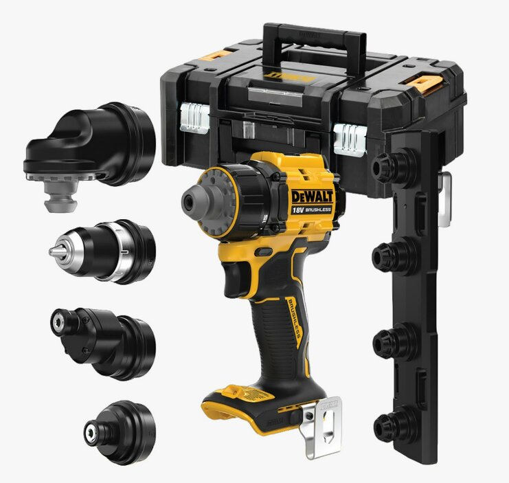 Dewalt DCD803NT-XJ 18V Kömürsüz Çok Başlıklı Matkap (Aküsüz
