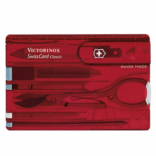 VICTORINOX SWISSCARD ŞEFFAF KIRMIZI BLISTERLI | VICTORINOX SWISS