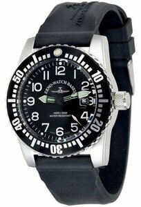 ZENO-WATCH BASEL AIRPLANE DIVER QUARTZ NUMBERS BLACK KOL SAATİ