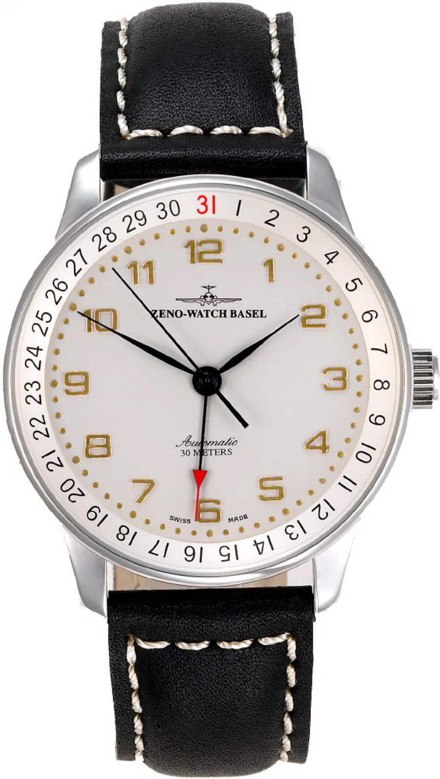 ZENO-WATCH BASEL X-LARGE RETRO POINTER DATE KOL SAATİ | ZENO-WATCH