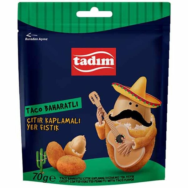 TADIM TACO BAHARATLI ÇITIR KAPLAMALI YER FISTIĞI 70GR